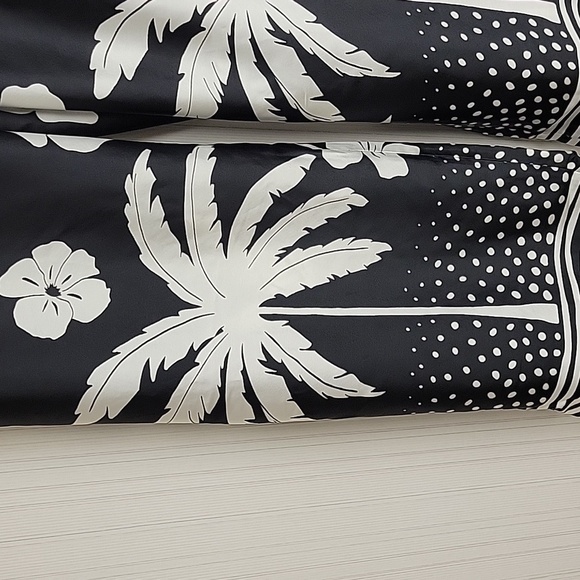 New with tags Talbots polyester black white pants, elastic waist tie sz medium - Picture 7 of 10